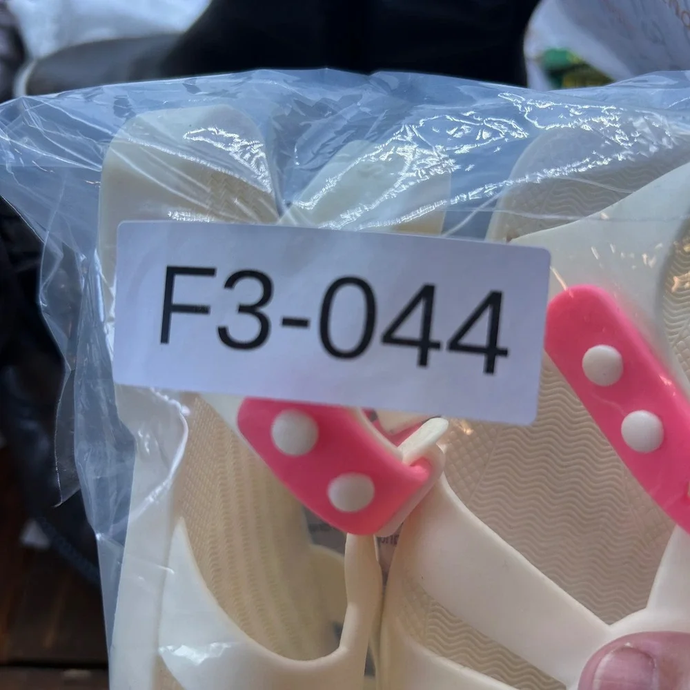 Bopeeps Girls Jelly Sandals Cream Pink Cage Rubber Shoes Toddler Size 8 US